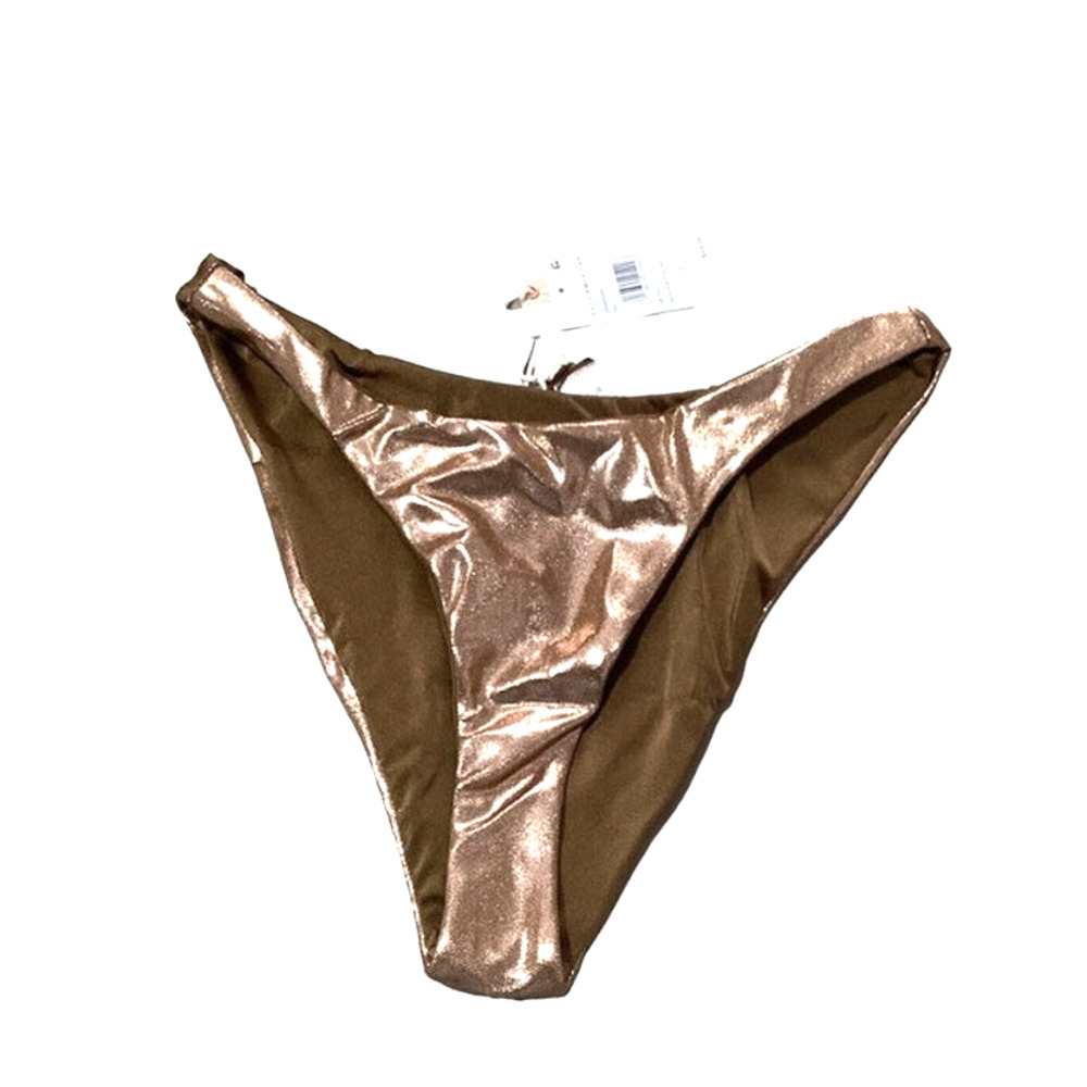 Good‎ American Foil Bronze Metallic Bikini Bottom sz XLg  NEW WITH TAGS